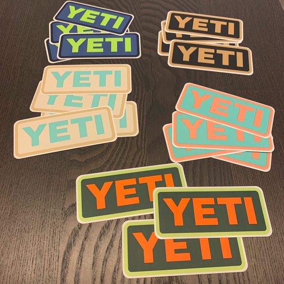 19 Yeti stickers!! 5 color variations - Picture 2 of 2